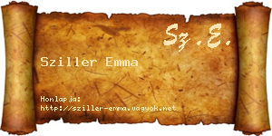 Sziller Emma névjegykártya